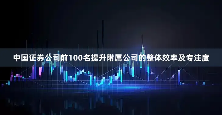 中国证券公司前100名提升附属公司的整体效率及专注度
